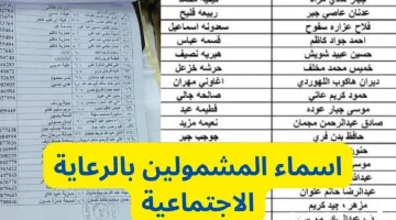 “استعلم الآن”.. كشوفات اسماء المشمولين بالرعاية الاجتماعية الوجبة السابعة 2024 عموم العراق