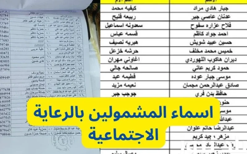 “استعلم الآن”.. كشوفات اسماء المشمولين بالرعاية الاجتماعية الوجبة السابعة 2024 عموم العراق