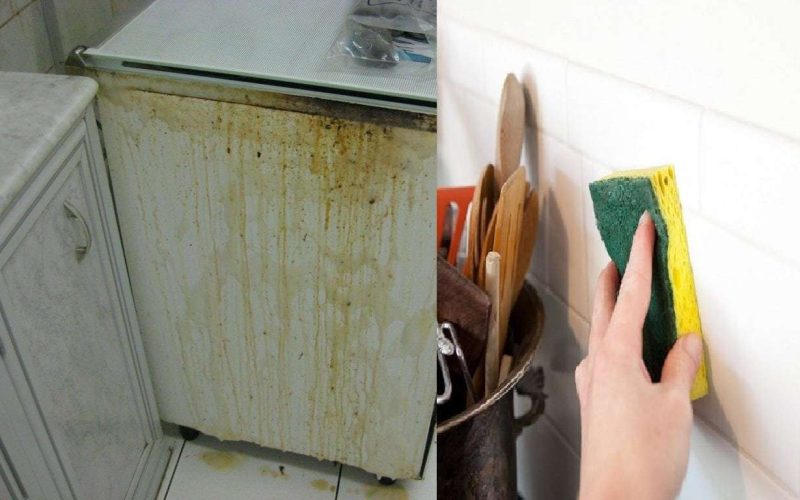 طريقة سهلة لتنظيف حوائط المطبخ من الاوساخ والدهون والبقع العنيدة بكل سهولة