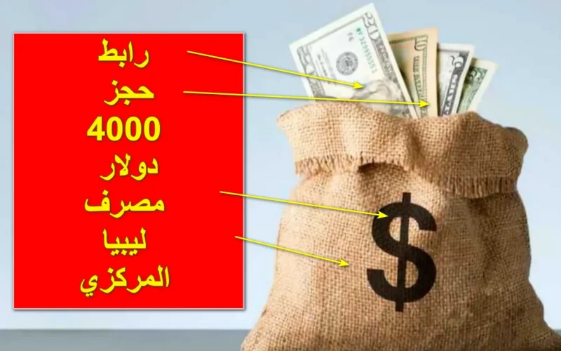 «فرصة لا تعوض».. طريقة حجز العملة الأجنبية 4000 دولار في ليبيا بأبسط الخطوات.. سجل واحصل الان..!