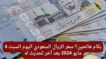 بكام هالحين؟ سعر الريال السعودي اليوم السبت 4 مايو 2024 بعد آخر تحديث له