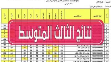“epedu.gov.iq “موقع استخراج نتائج الثالث متوسط دور أول 2024 بالعراق جميع المحافظات نتائجنا وزارة التربية العراقية