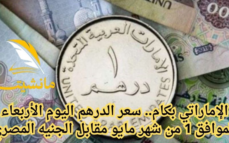الإماراتي بكام.. سعر الدرهم اليوم الأربعاء الموافق 1 من شهر مايو مقابل الجنيه المصري